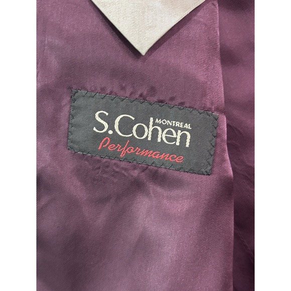 mens gray herringbone S Cohen 50L 50T tweed blazer jacket sport suit coat wool - Picture 4 of 11